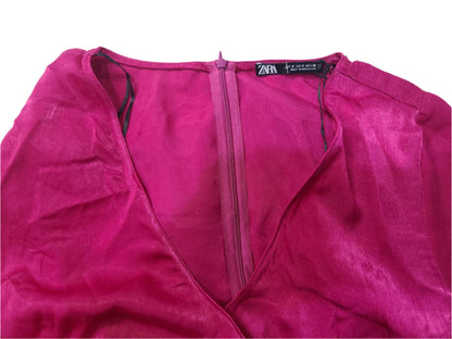 ZARA Satin Pink Mini Dress – Extra Small