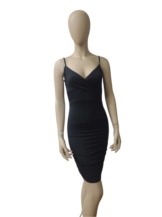  Ladies black sleeveless bodycon mini dress – size small