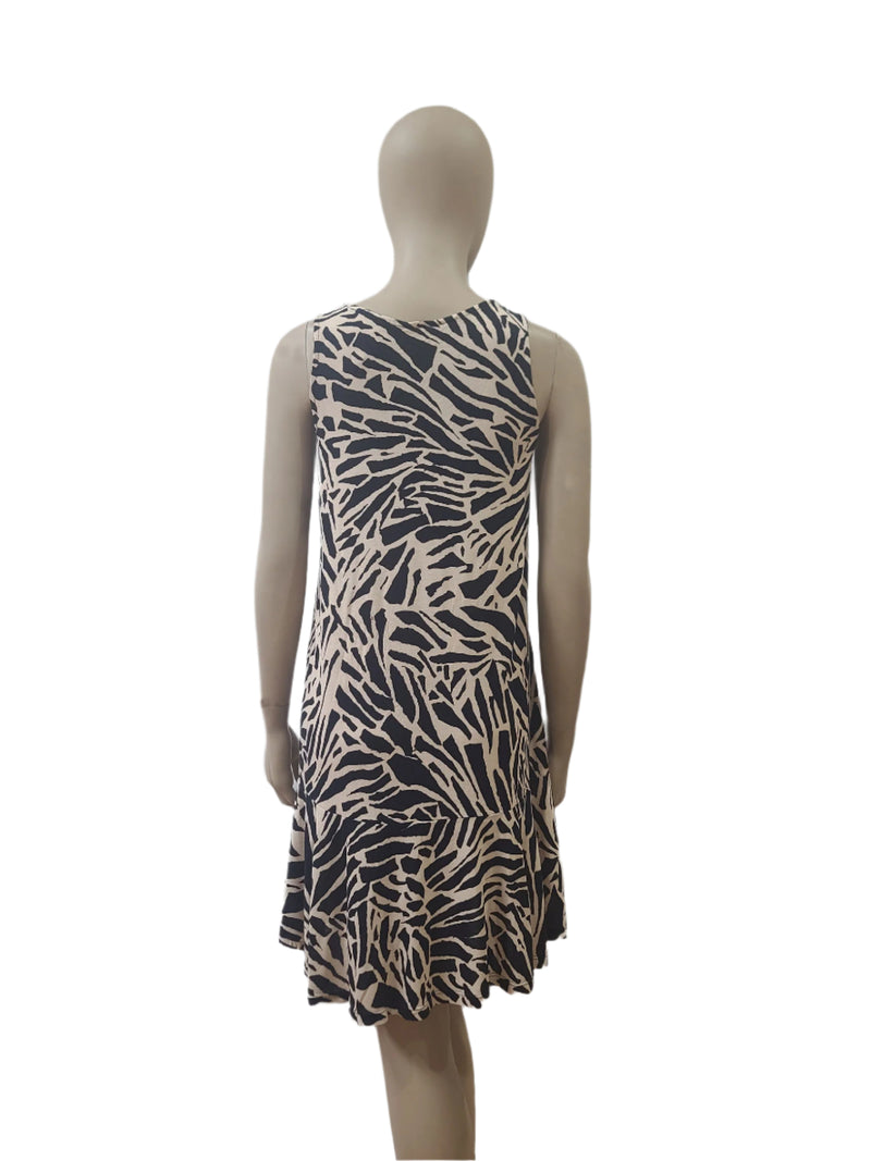 H&M Ladies Zebra Print Sleeveless Mini Dress – Medium Size