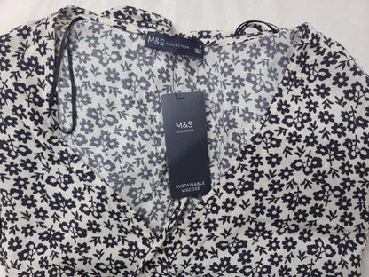 M&S Floral Viscose Mini Dress – 2XL Size