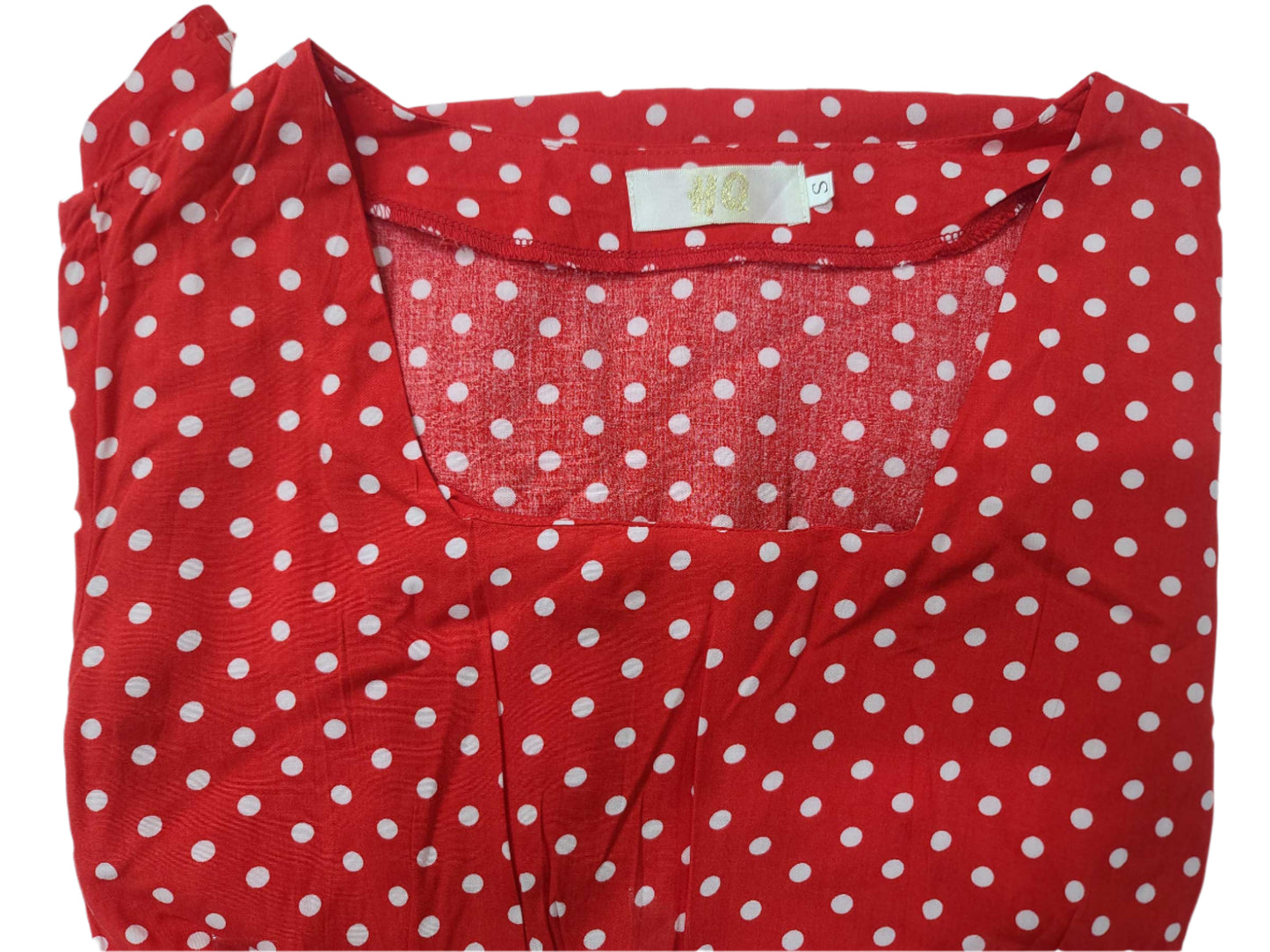 Polka Dot Red Mini Dress – Small Size