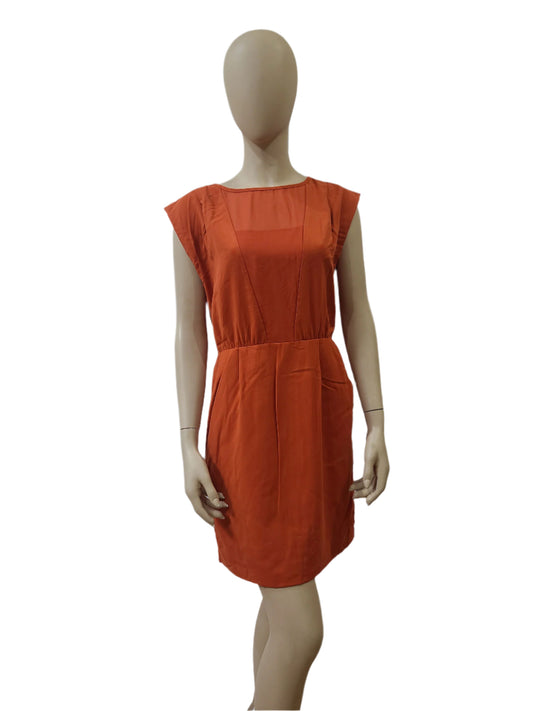 Ladies Rust Sleeveless Mini Dress – Medium Size (Bust 34", Height 36")