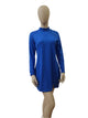 H&M Blue Cotton Mini Dress – Large Size (Bust 38", Height 34")