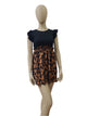 SHEIN leopard print mini dress with ruffle sleeves – small size