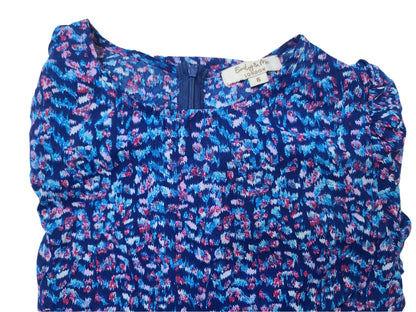Emily & Me Blue Floral Mini Dress – Small Size