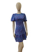 Emily & Me blue floral mini dress with short sleeves – small size