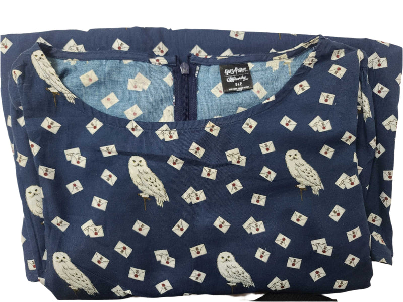Harry Potter Navy Print Cotton Mini Dress – Medium Size