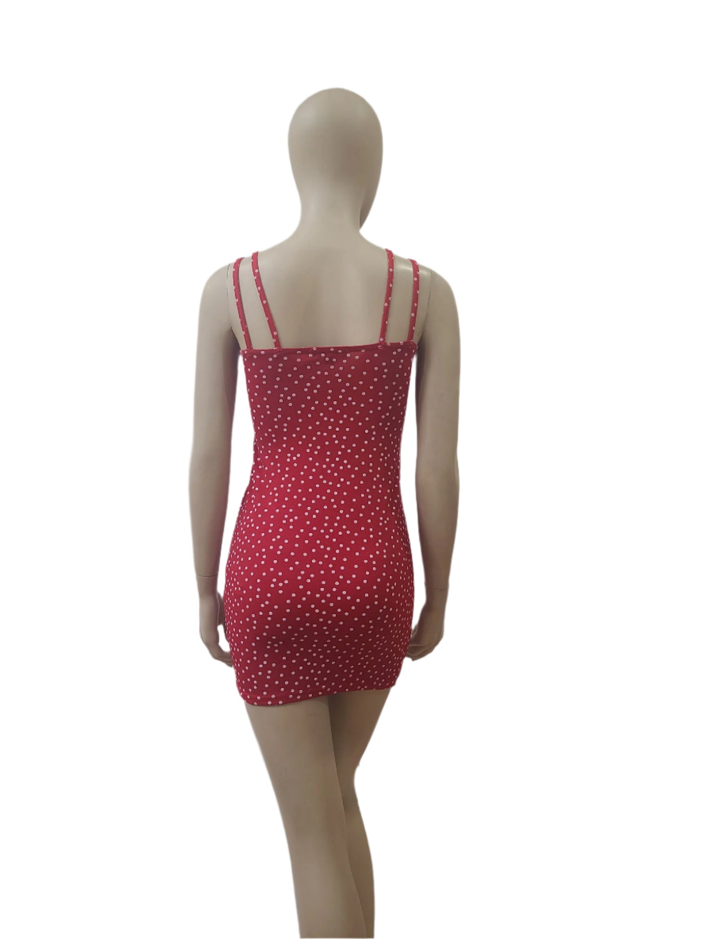 Missguided Red Polka Dot Bodycon Mini Dress – XS