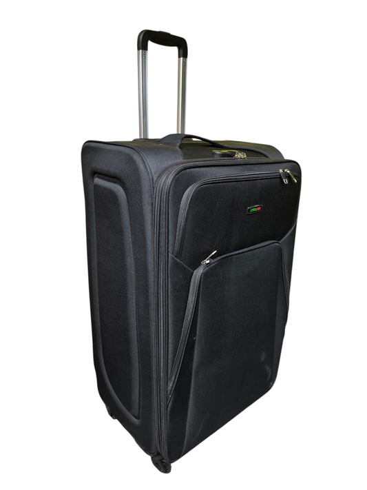 Syed Jee 32 Inch Fabric Travel Trolley Bag – Black