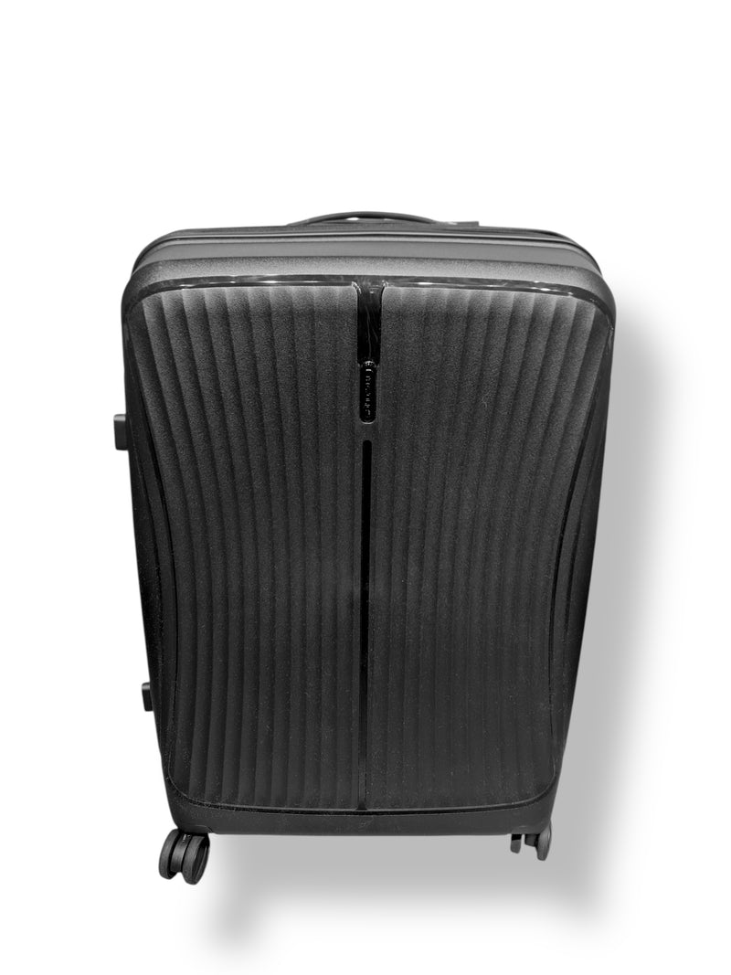 Black 3-Piece Hard Shell Luggage Set – Anti-Theft Zipper & Expandable