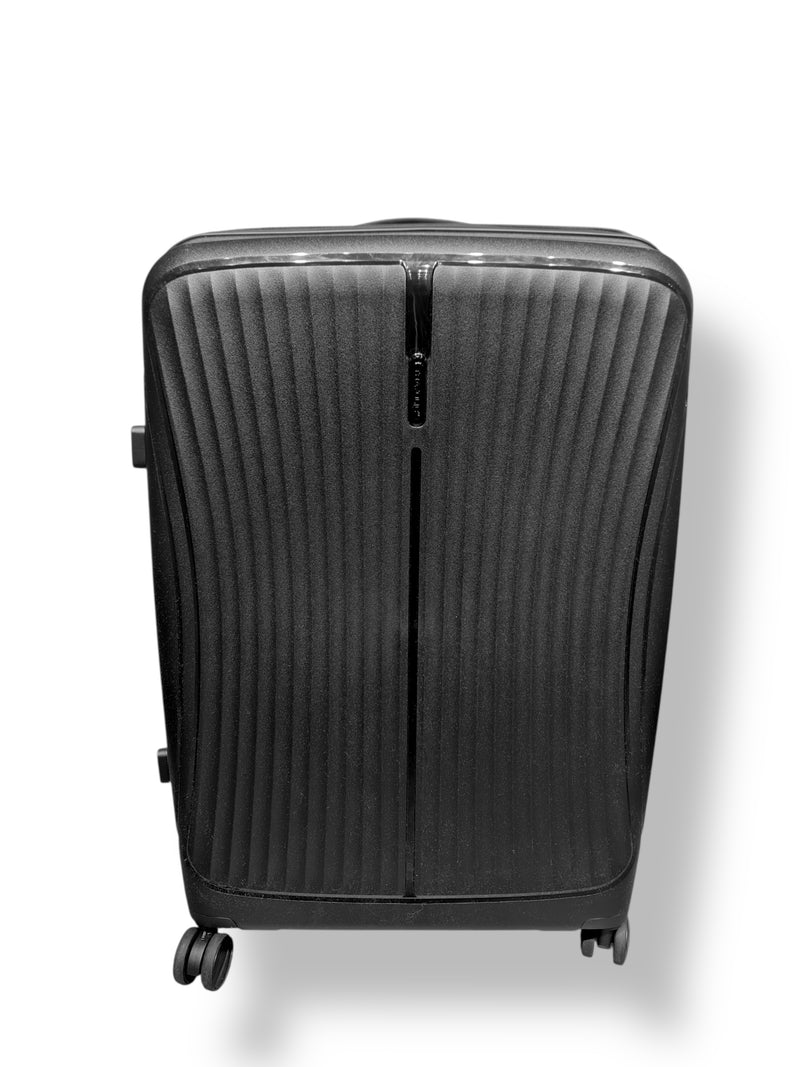 Black 3-Piece Hard Shell Luggage Set – Anti-Theft Zipper & Expandable