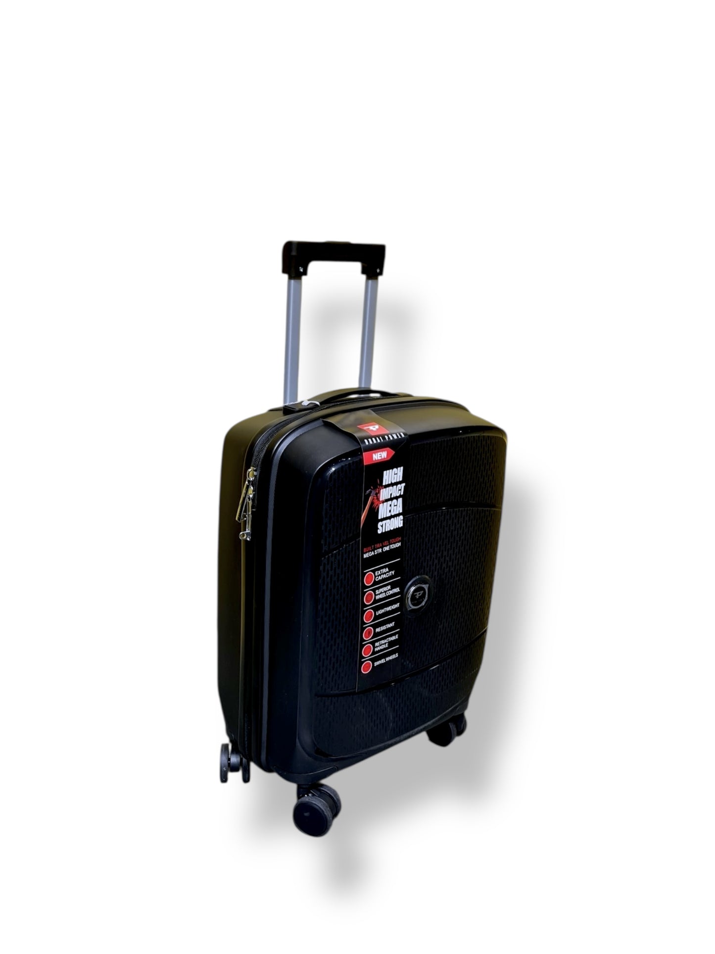 Dubai Power 3-Piece Hard Shell Luggage Set – Mega Strong – Black