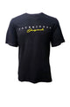 Black unisex Jack & Jones t-shirt with yellow "Originals" print – size XL