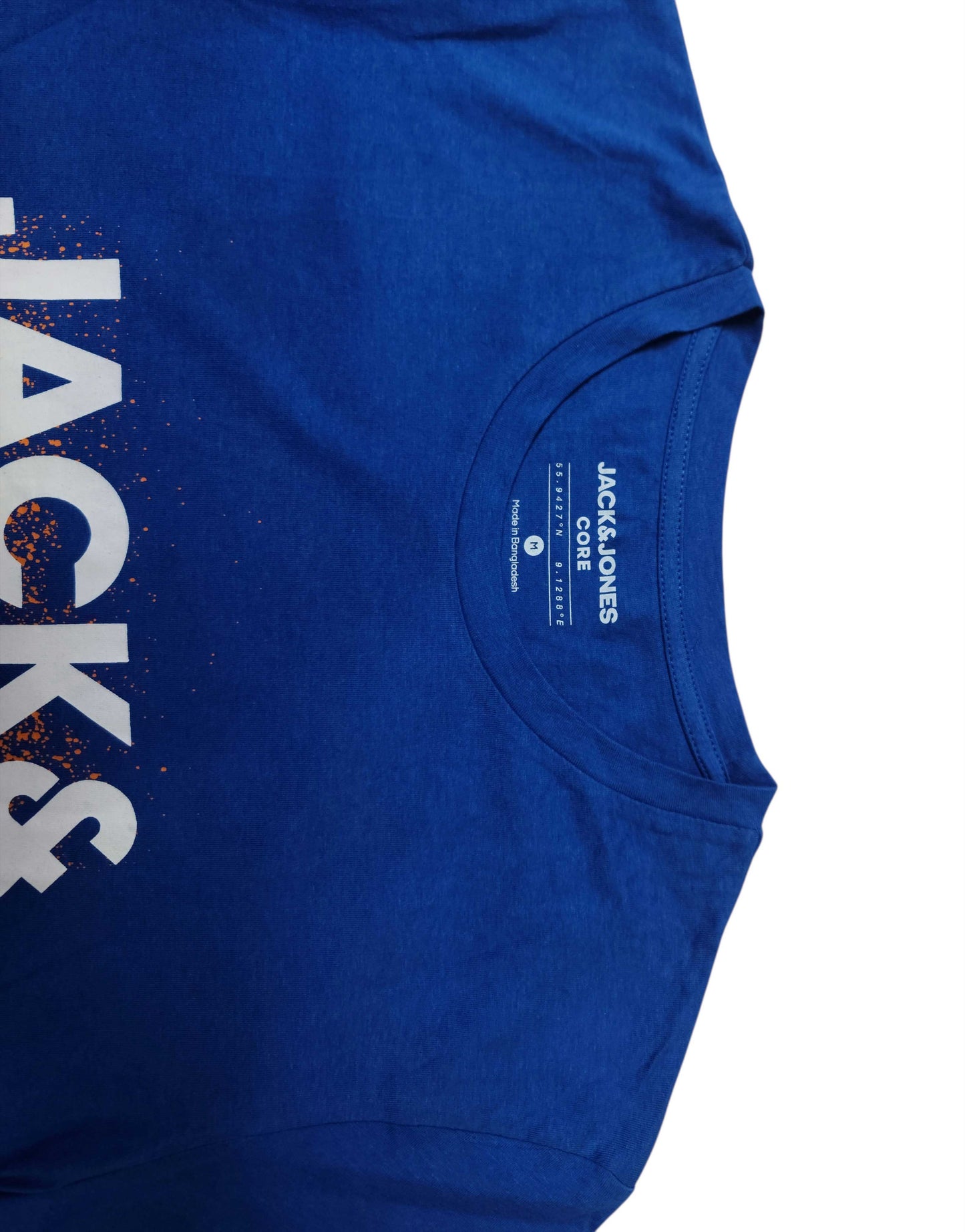 Jack & Jones Blue T-Shirt – Logo Print – Unisex M