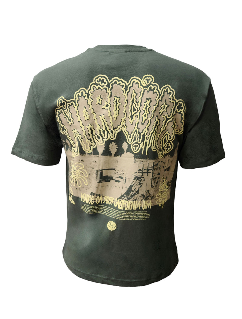 H&M Unisex Graphic T-Shirt in Green – California Print