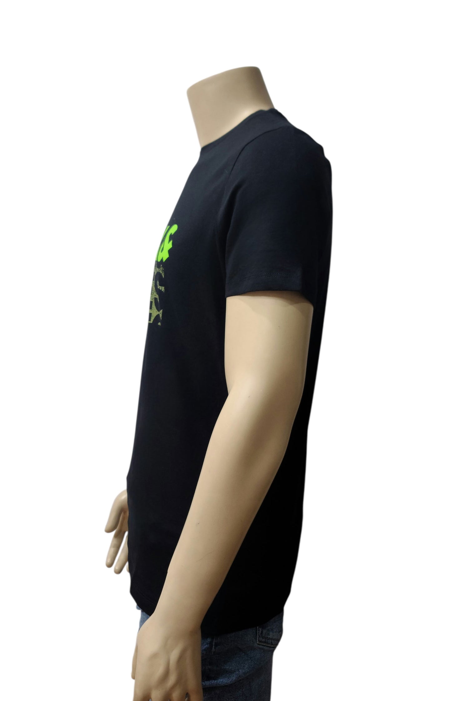 Jack & Jones Unisex Neon Logo T-Shirt – Black, Size M