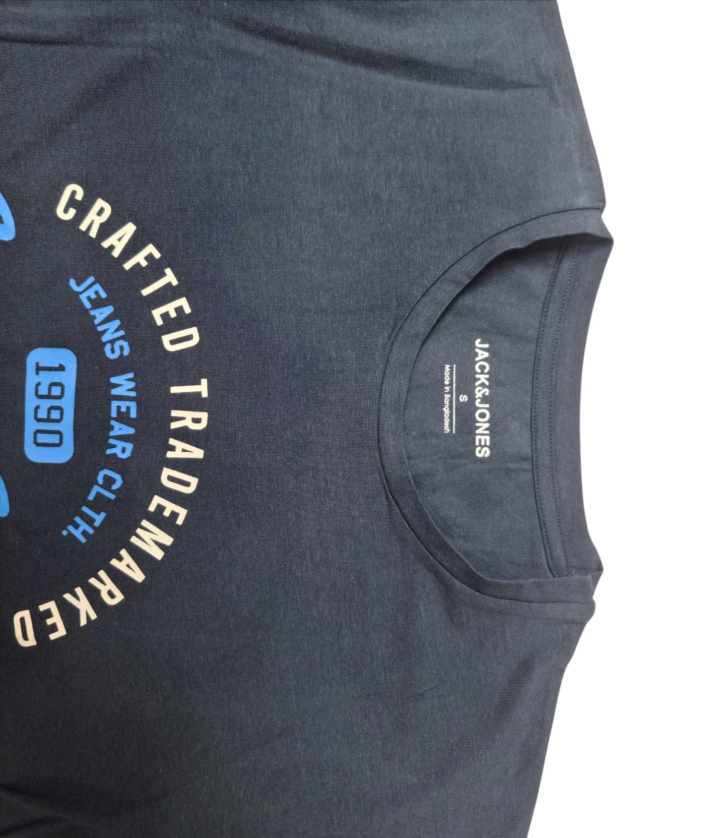 Jack & Jones Unisex Blue Classic Styling T-Shirt – Size S