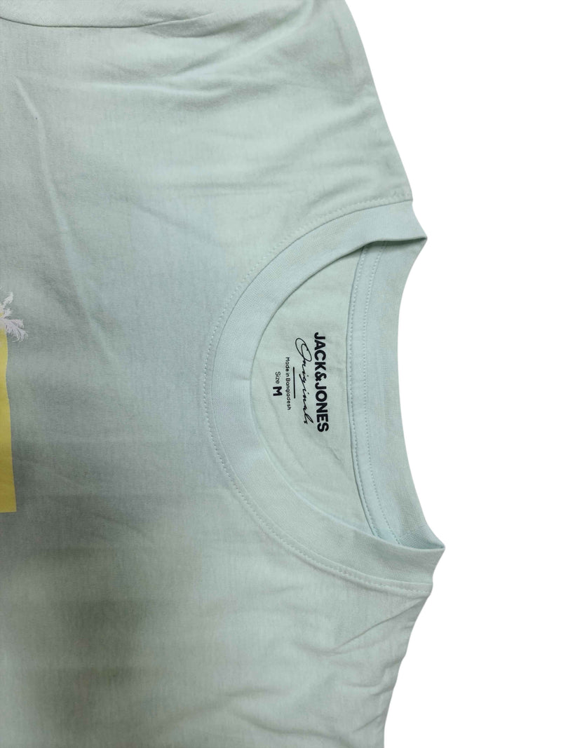 Jack & Jones Unisex T-Shirt – Light Green Surf Print