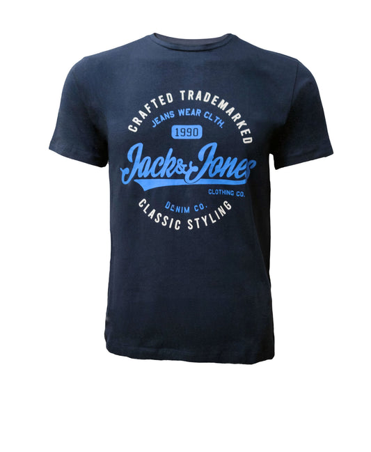 Jack & Jones Unisex Blue Classic Styling T-Shirt – Size S